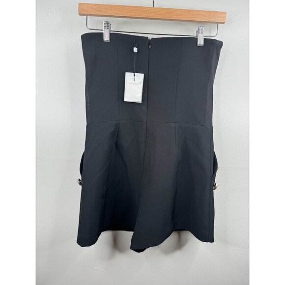 Generation Love Sophia Crepe Bustier Romper Black Size 6 NWT Chain Detail $345 - Picture 3 of 5